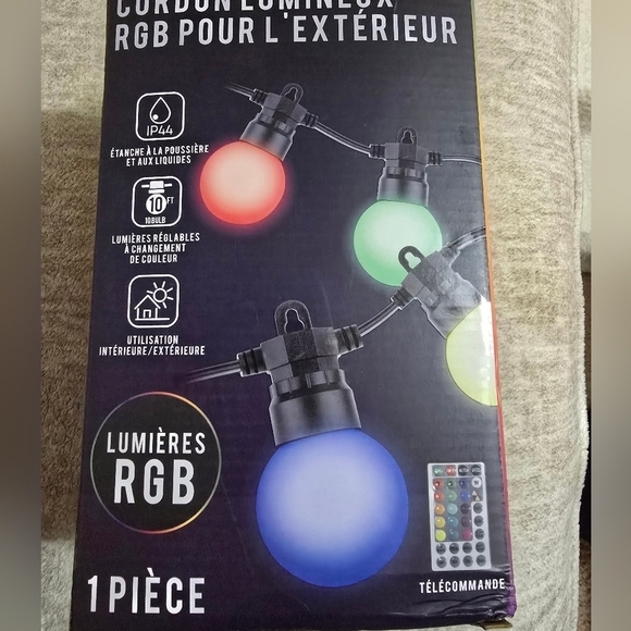 Outdoor RGB String Lights with Remote - Picture 2 of 4